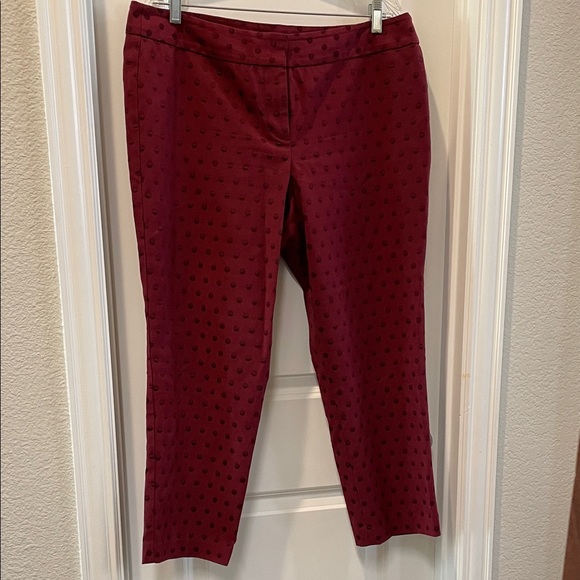 Talbots Pants - Talbots Burgundy Cropped Pants